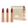 Matte Lipstick Set 3 Colors Lip Stick with Sliver Chain Bag Package